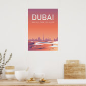 Dubai Travel Poster Verenigde Arabische Emiraten (Keuken)