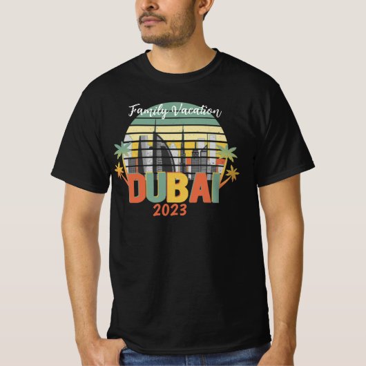 Dubai Travel Tourist Vacation Group Matching T-Shi T-shirt (Voorkant)