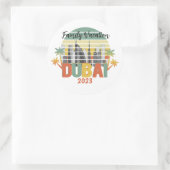 Dubai Travel Tourist Vacation Group Ronde Sticker (Tas)