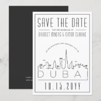 Dubai Trouwdecor Stijl Silhouet Datum Opslaan