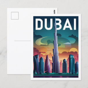 Dubai UAE Beroemde Reisplaats Briefkaart