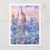 Dubai UAE Beroemde Reisplaats Waterverf Briefkaart (Voorkant)