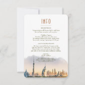 Dubai UAE-bestemming INFO-gegevens invullen Kaart (Voorkant)