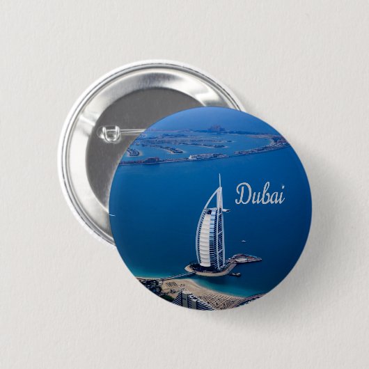 Dubai UAE Burj Al Arab Ronde Button 5,7 Cm (Voorkant /achterkant)