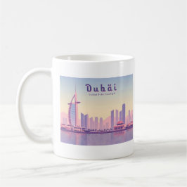 Dubai UAE Burj Khalifa pastel reisontwerp Koffiemok