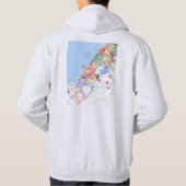 Dubai UAE City Map Hoodie (Achterkant)
