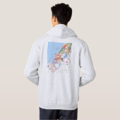 Dubai UAE City Map Hoodie (Achterkant volledig)