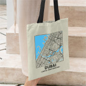 Dubai, UAE City Map Tote Bag