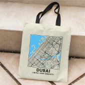 Dubai, UAE City Map Tote Bag