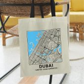Dubai, UAE City Map Tote Bag