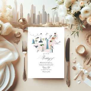 Dubai UAE Destination Wedding Kaart