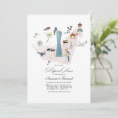 Dubai UAE Destination Wedding repetitie diner Kaart (Staand voorkant)