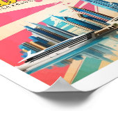 Dubai UAE Pop Art Travel Illustration Poster (Hoek)