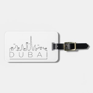 Dubai UAE Skyline Bagagelabel