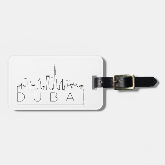 Dubai UAE Skyline Bagagelabel (Voorkant horizontaal)