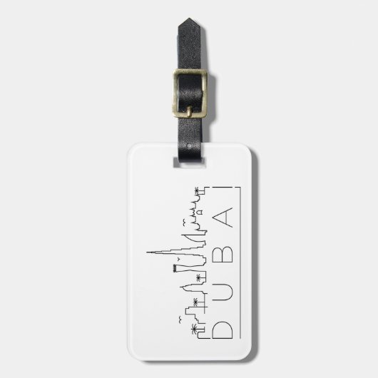 Dubai UAE Skyline Bagagelabel (Voorkant verticaal)