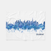 Dubai UAE Skyline Blue Fleece Deken (Voorkant (Horizontaal))