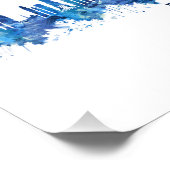 Dubai UAE Skyline Blue Foto Afdruk (Hoek)