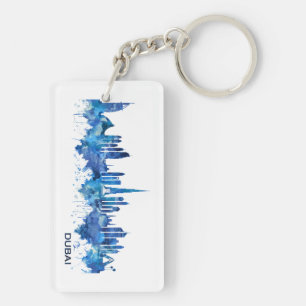 Dubai UAE Skyline Blue Sleutelhanger