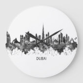 Dubai UAE Skyline BW Grote Klok (Voorkant)