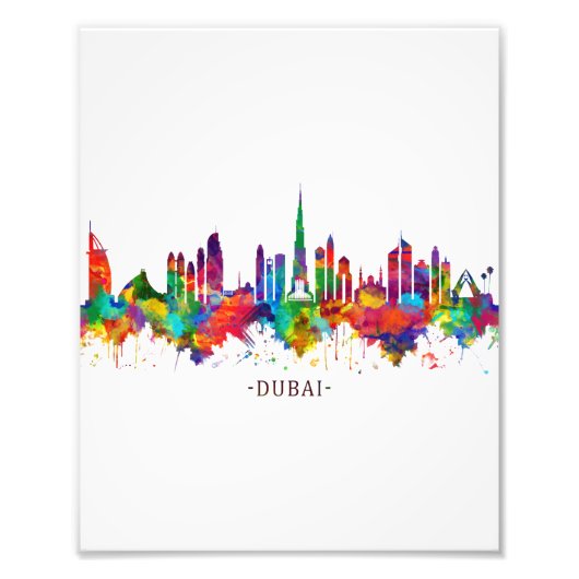 Dubai UAE Skyline Foto Afdruk (Voorkant)