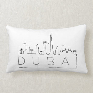 Dubai, UAE Skyline Lumbar Pillow Kussen