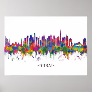 Dubai UAE Skyline Poster