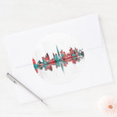 Dubai UAE Skyline Ronde Sticker (Envelop)