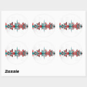 Dubai UAE Skyline Ronde Sticker (Vel)
