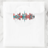 Dubai UAE Skyline Ronde Sticker (Tas)