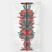Dubai UAE Skyline Spandoek (Verticaal)