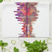 Dubai UAE Skyline Theedoek (Gevouwen)