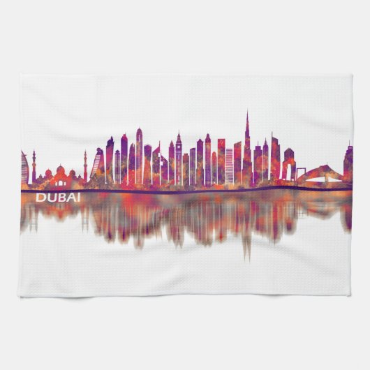 Dubai UAE Skyline Theedoek (Horizontaal)