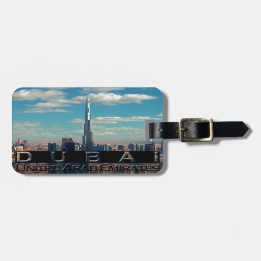 Dubai UAE Souvenir Bagagelabel (Voorkant horizontaal)