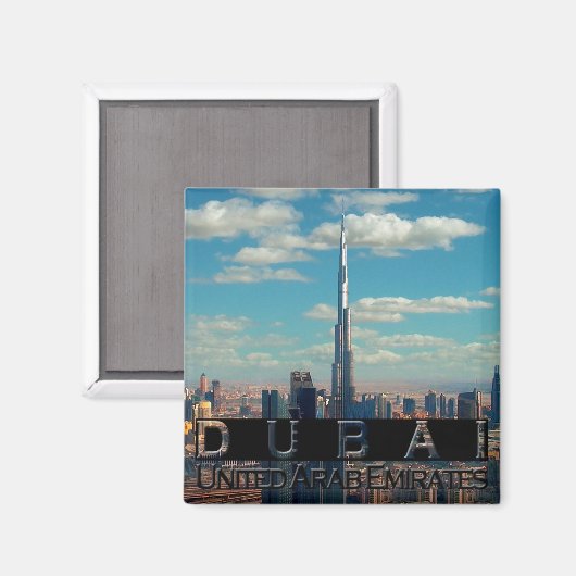 Dubai UAE Souvenir Magneet (Voorkant / Achterkant)