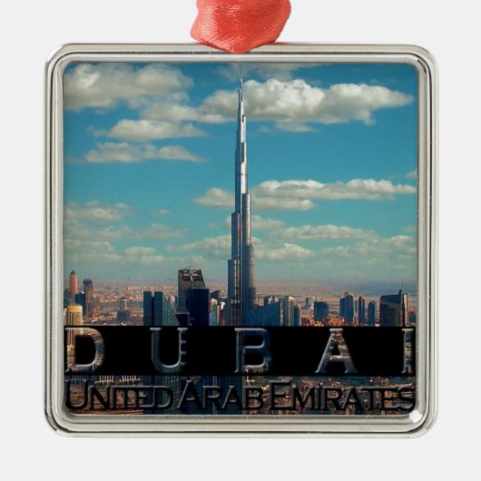 Dubai UAE Souvenir Metalen Ornament (Voorkant)
