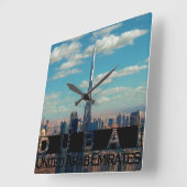 Dubai UAE Souvenir Vierkante Klok (Hoek)