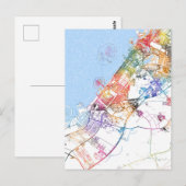 Dubai UAE Stadsplattegrond Briefkaart (Voorkant / Achterkant)