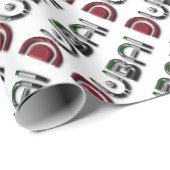 Dubai UAE Typografie Elegant alleen tekst Cadeaupapier (Rol Hoek)