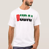 Dubai UAE Typografie Elegant alleen tekst T-shirt (Voorkant)