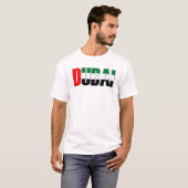 Dubai UAE Typografie Elegant alleen tekst T-shirt (Voorkant volledig)