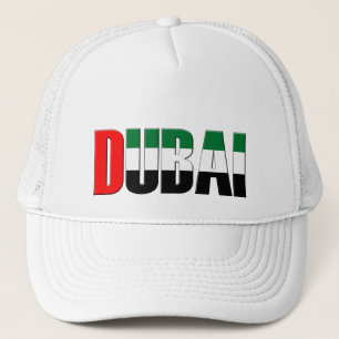 Dubai UAE Typografie Elegant alleen tekst Trucker Pet