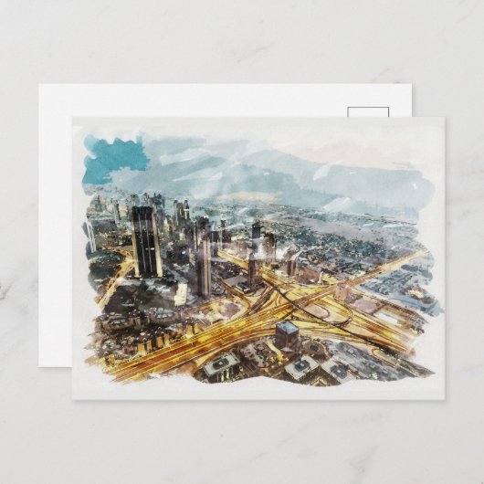 Dubai UAE - unieke reis - Souvenir Fine Art Briefkaart (Voorkant / Achterkant)