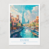 Dubai UAE Vintage Travel Briefkaart (Voorkant)