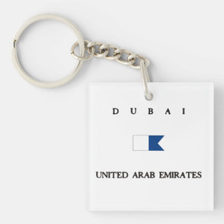 Dubai United Arab Emirates Alpha Dive Flag Sleutelhanger