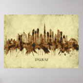 Dubai United Arab Emirates Cityscape Poster (Voorkant)
