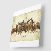 Dubai United Arab Emirates Cityscape Vierkante Klok (Hoek)