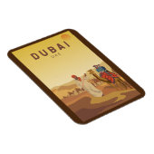 Dubai United Arab Emirates Desert Safari Retro Magneet (Rechterzijde)