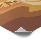 Dubai United Arab Emirates Desert Safari Retro Poster (Hoek)
