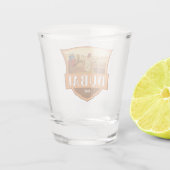 Dubai United Arab Emirates Desert Safari Retro Shot Glas (Achterkant)